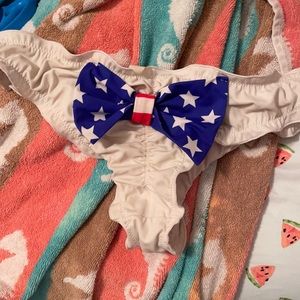 American flag bow bikini bottoms